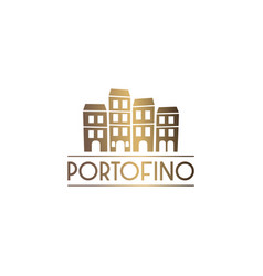 Portofino Italy Abstract Logo Design