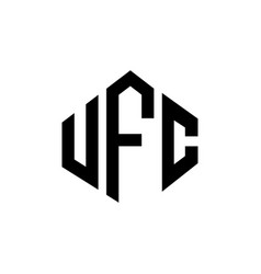 Ufc Letter Logo Design With Polygon Shape