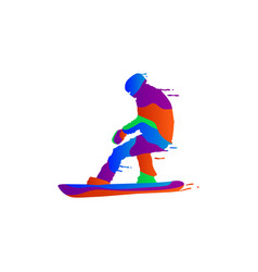 Colorful Splash Snowboard Design