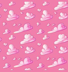 Pink Clouds Seamless Pattern