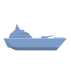 Ship Destroyer Icon Cartoon Military Navy