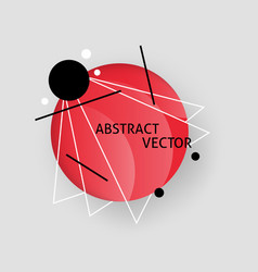 Abstract Circle Geometric Pattern Black And Red