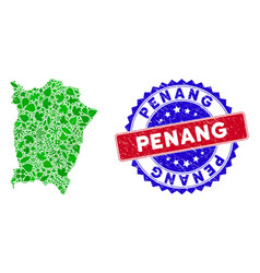 Bicolor Penang Textured Stamp With Herbal Green