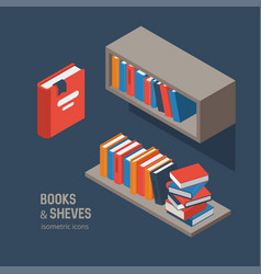 Book Shelves Isometric