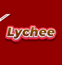 Red Fruit Lychee Text Effect Design