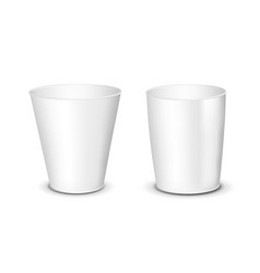 White Plastic Or Paper Glass