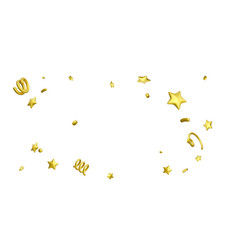 Golden Confetti 3d Confetti Template Isolated