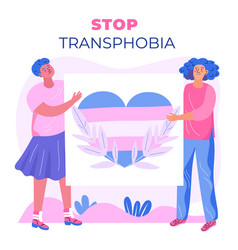 Hand Drawn Stop Transphobia Concept