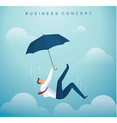 Man Falling Down From Sky Business Concept