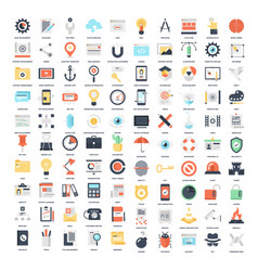 Flat web icons Royalty Free Vector Image - VectorStock