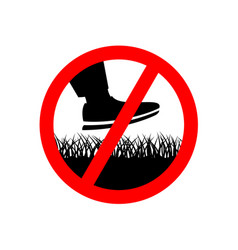 No step on the surface prohibition sign Royalty Free Vector