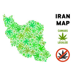 Royalty Free Marijuana Leaves Style Iran Map