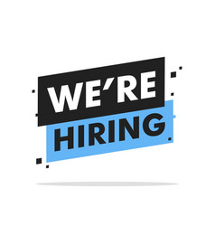 We Are Hiring Label Sign Black And Yellow Origami