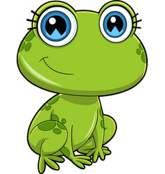 Cute Female Frog Cartoon Character