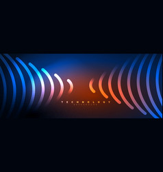 Light Beams Neon Lines Abstract Background