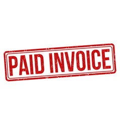 Paid Invoice Grunge Rubber Stamp