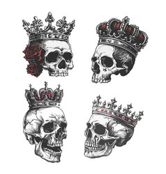 Skulls Royal Crown Or Monarch Cap Dead King Queen