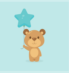 Cute Bear Holding Balloon Free