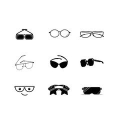 Glasses Icon On The White Background