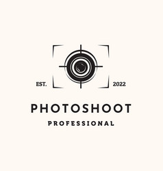 Lens Photography Vintage Logo Minimalist