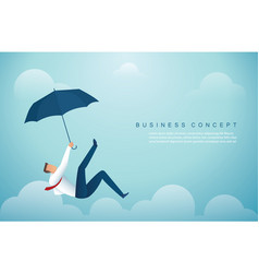 Man Falling Down From Sky Business Concept