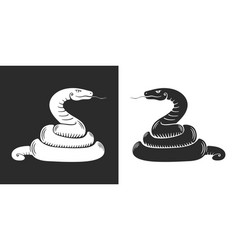 Black And White Silhouette Snake