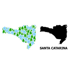 New Year Mosaic Map Santa Catarina State