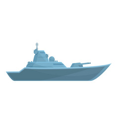 Ship Missile Icon Cartoon Military Warship