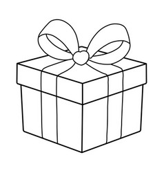 Gift Box With Knot Tied Ribbon Clipart