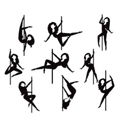 Pole Dance Silhouette Or Gymnastics Silhouette