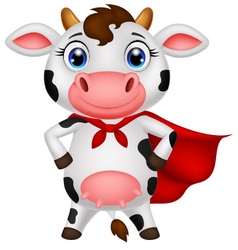 Superhero Cow Cartoon Posing