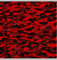 Camo Red Pixel Seamless Pattern