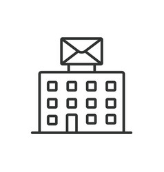 Post Office Icon Line Design Mail