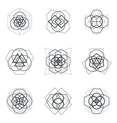 Sacred geometry set Royalty Free Vector Image - VectorStock