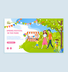 Spring Festival In Park Family Website With Text