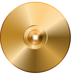 Cd Dvd Golden Disc Isolated On Transparent