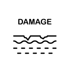 Damage Skin Dermatology Problem Line Icon Injury