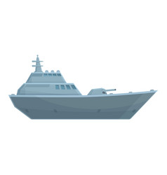 Defense Ship Icon Cartoon Military Navy