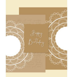 Happy Birthday Card Collage Vintage Style Lace