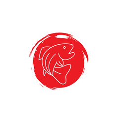 Japan Fish Logo Design Icon