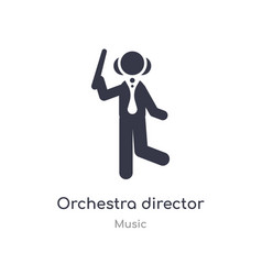 Orchestra Director With Stick Outline Icon