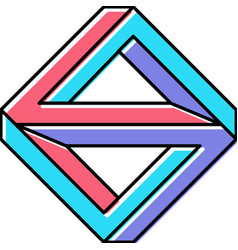 3d Impossible Geometric Shape Color Icon