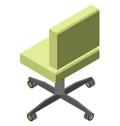 Office Chair Isometric Icon Green