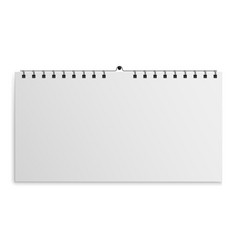 Mockup Wall Calendar Blank Horizontal White