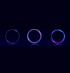 Neon Swirl Blue Line Spiral Glow Ring Circle Light