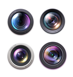 Professional Photo Video Camera Lens Icons