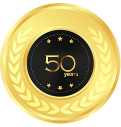 50th Anniversary In Gold And Black