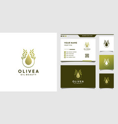 Olive Logo Combined With Water Drop Style