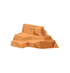 Rock Formation In Sandy Desert - Flat