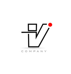 Simple V Alphabet Letter Logo Icon Design